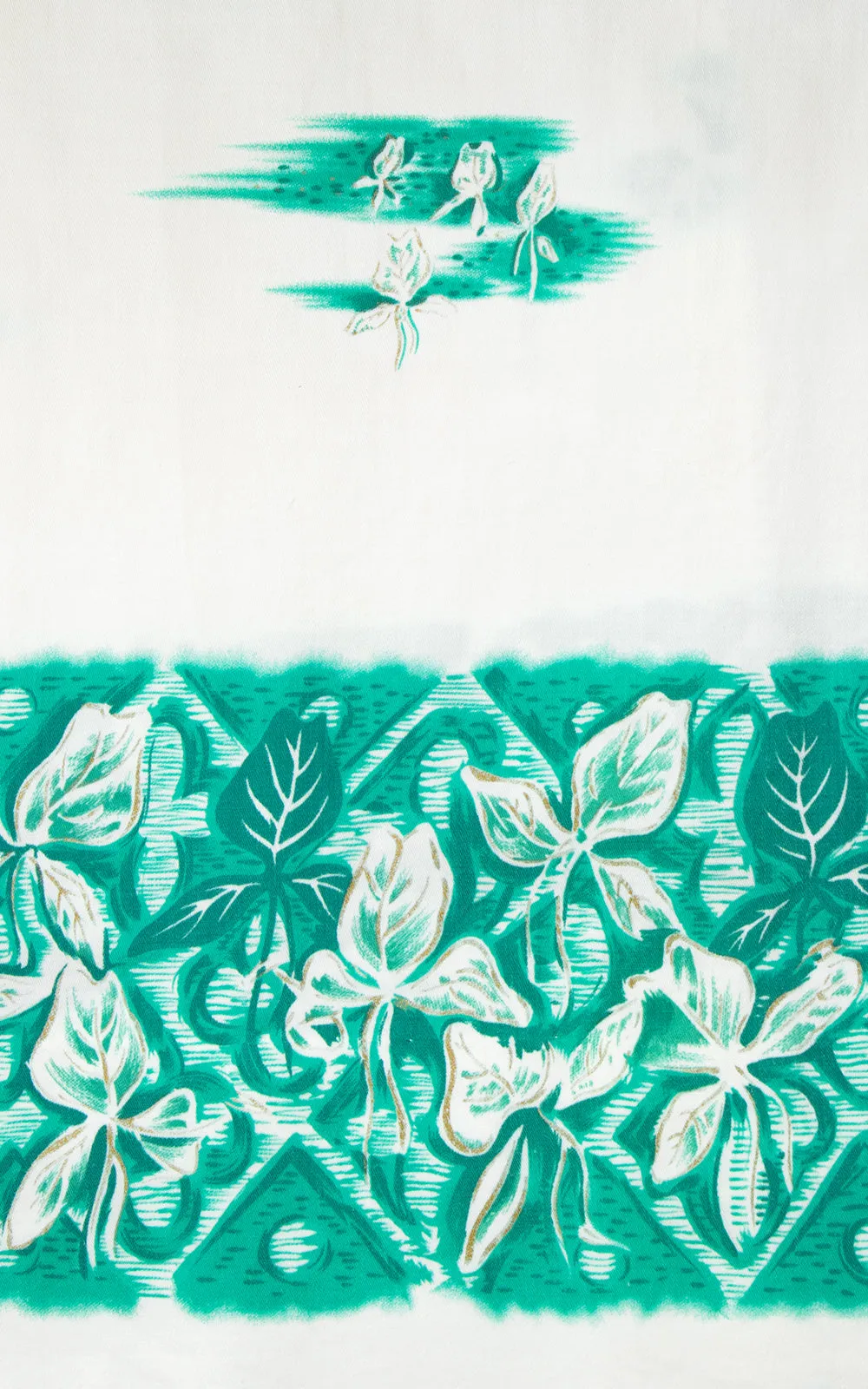 1950s Hawaiian Iris Border Print Sundress | medium