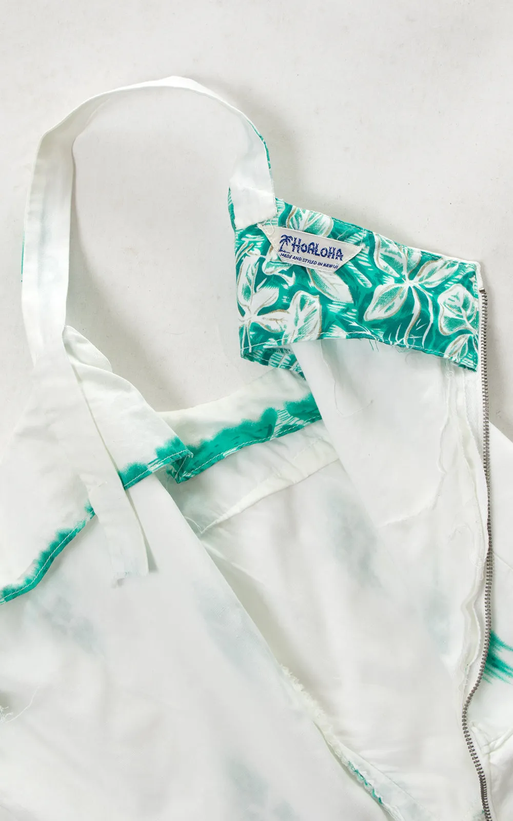 1950s Hawaiian Iris Border Print Sundress | medium