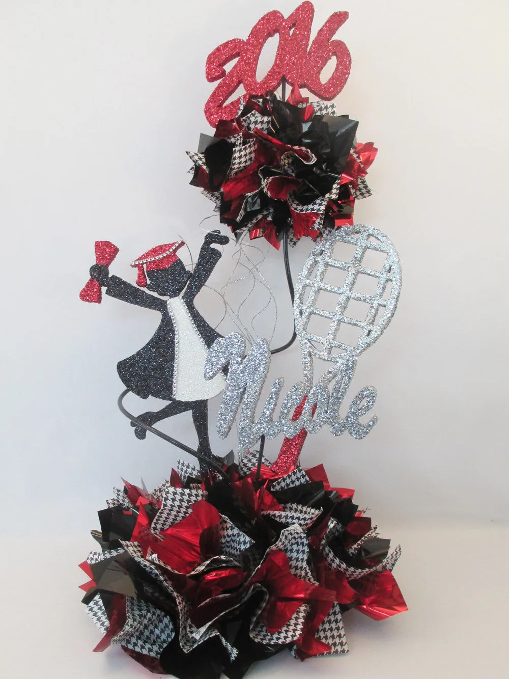 2-Tier Metallic Tissue Centerpiece Base