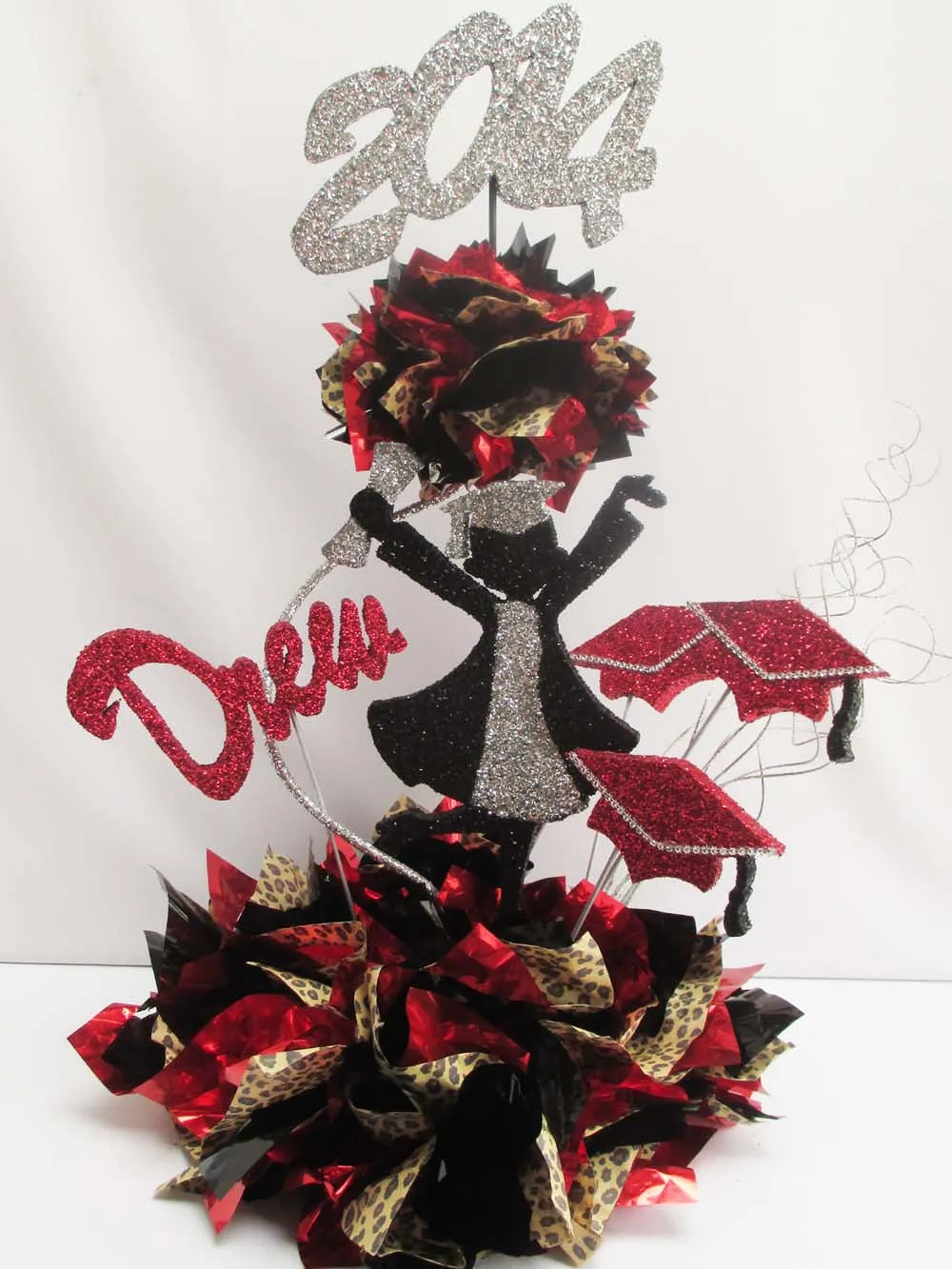 2-Tier Metallic Tissue Centerpiece Base