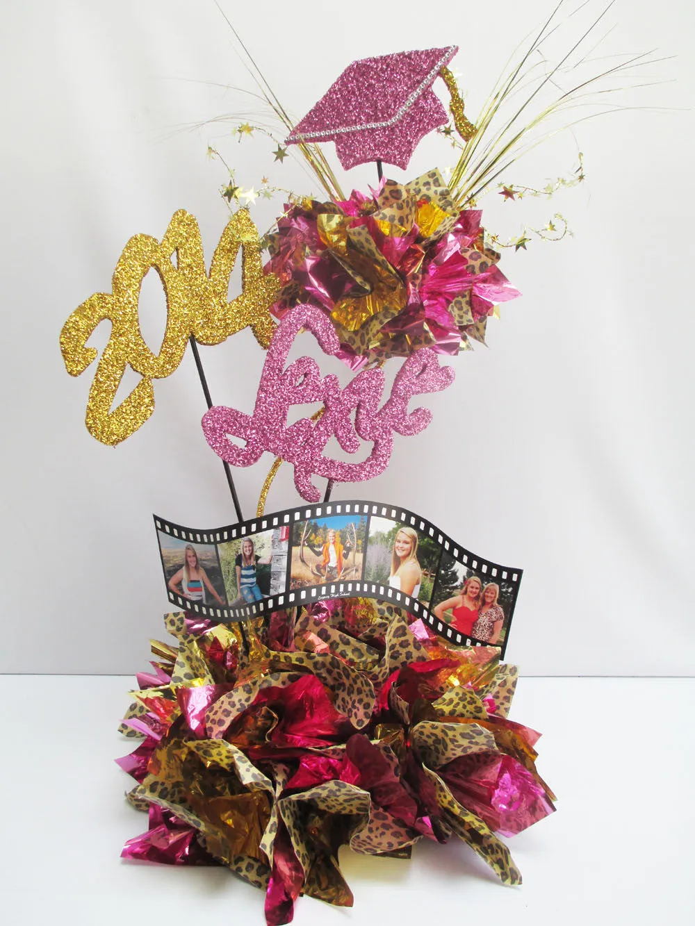 2-Tier Metallic Tissue Centerpiece Base