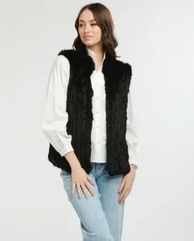 365 Days Fur Vest - Black