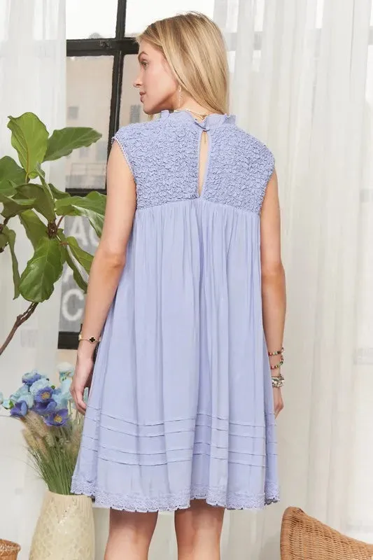 ADORA Loose Textured Babydoll Dress
