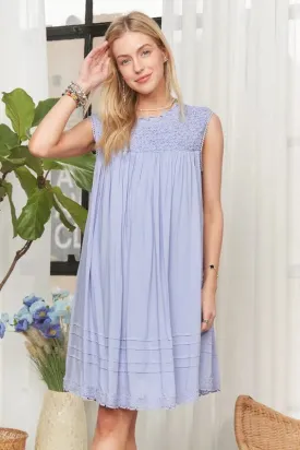 ADORA Loose Textured Babydoll Dress