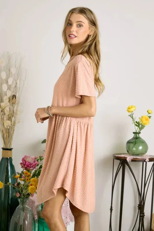ADORA Swiss Dot Babydoll Dress