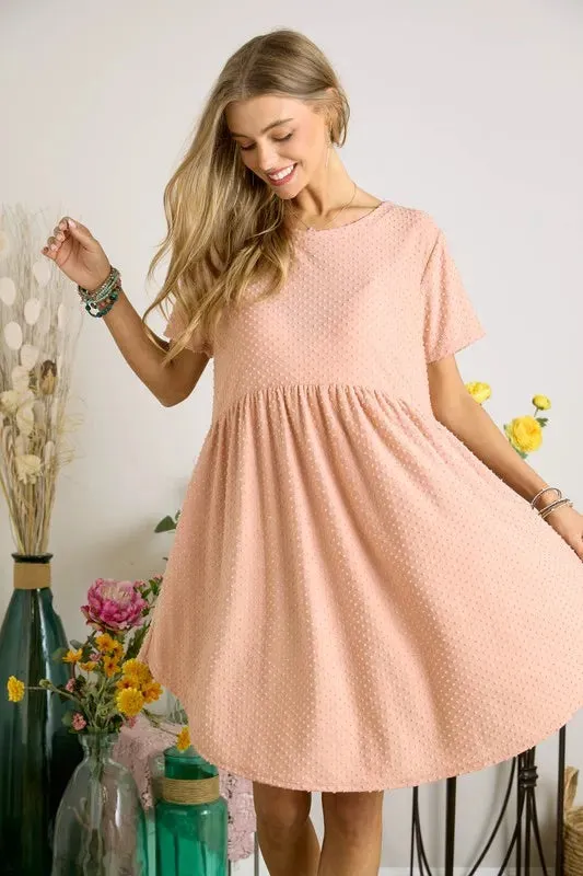 ADORA Swiss Dot Babydoll Dress
