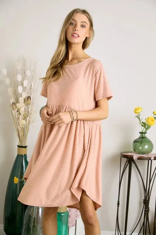 ADORA Swiss Dot Babydoll Dress