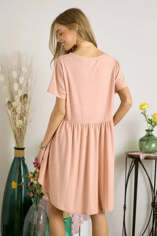 ADORA Swiss Dot Babydoll Dress