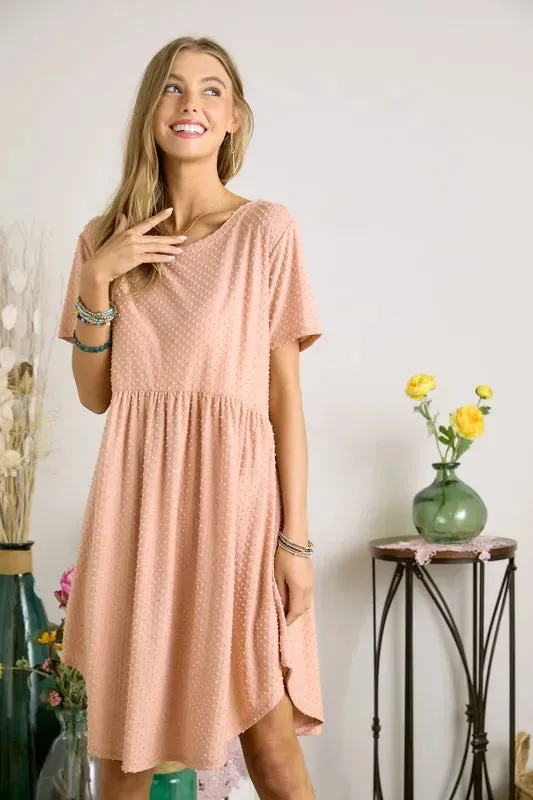 ADORA Swiss Dot Babydoll Dress