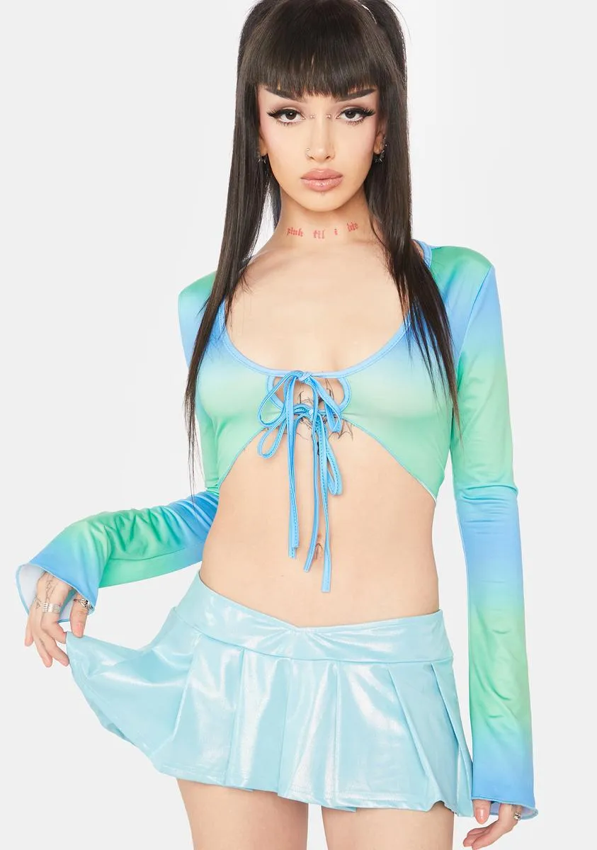 Aqua Flirting With Trouble Mini Skirt