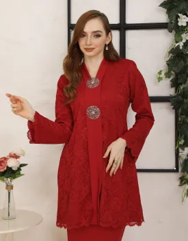 BAJU KEBAYA SHEREEN (CRIMSON RED)