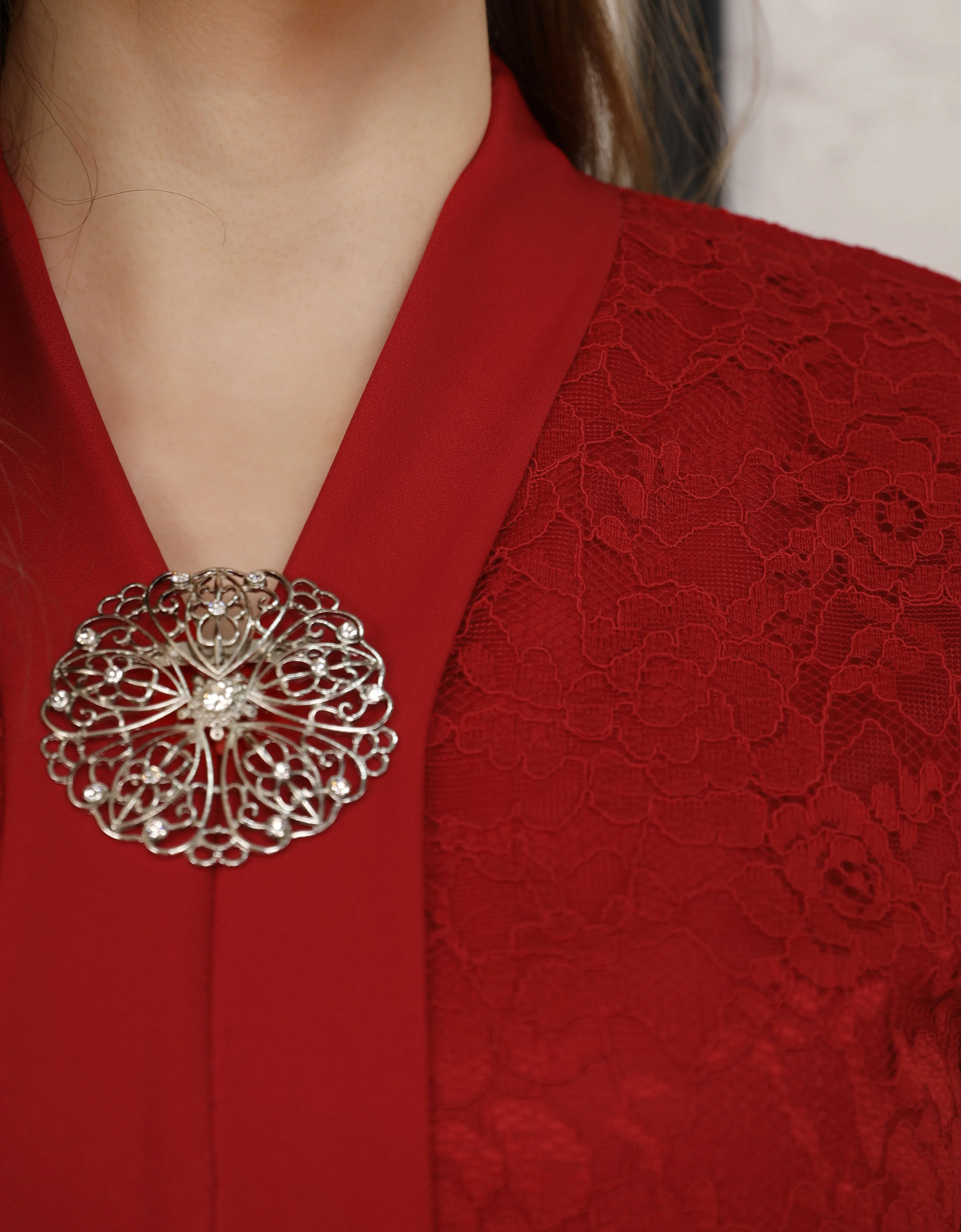 BAJU KEBAYA SHEREEN (CRIMSON RED)