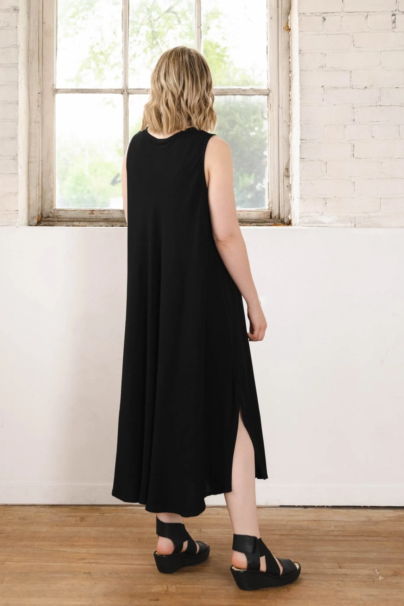 Bias Cut Dress - Black