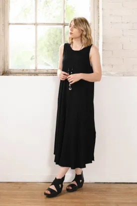 Bias Cut Dress - Black