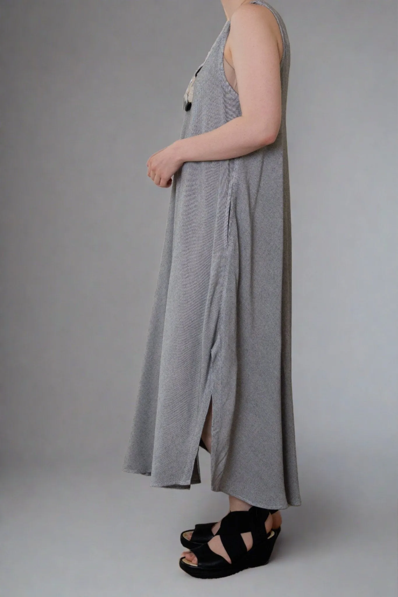 Bias Cut Dress - Grey