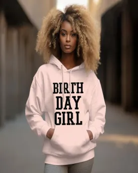 Birthday Girl Letter Long-sleeved Hoodie