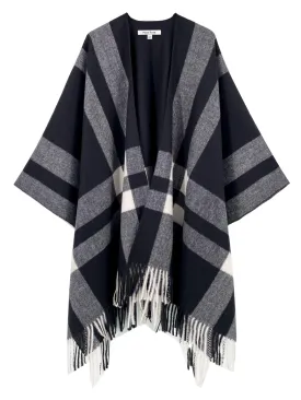 Black Check Warm Shawl Wrap