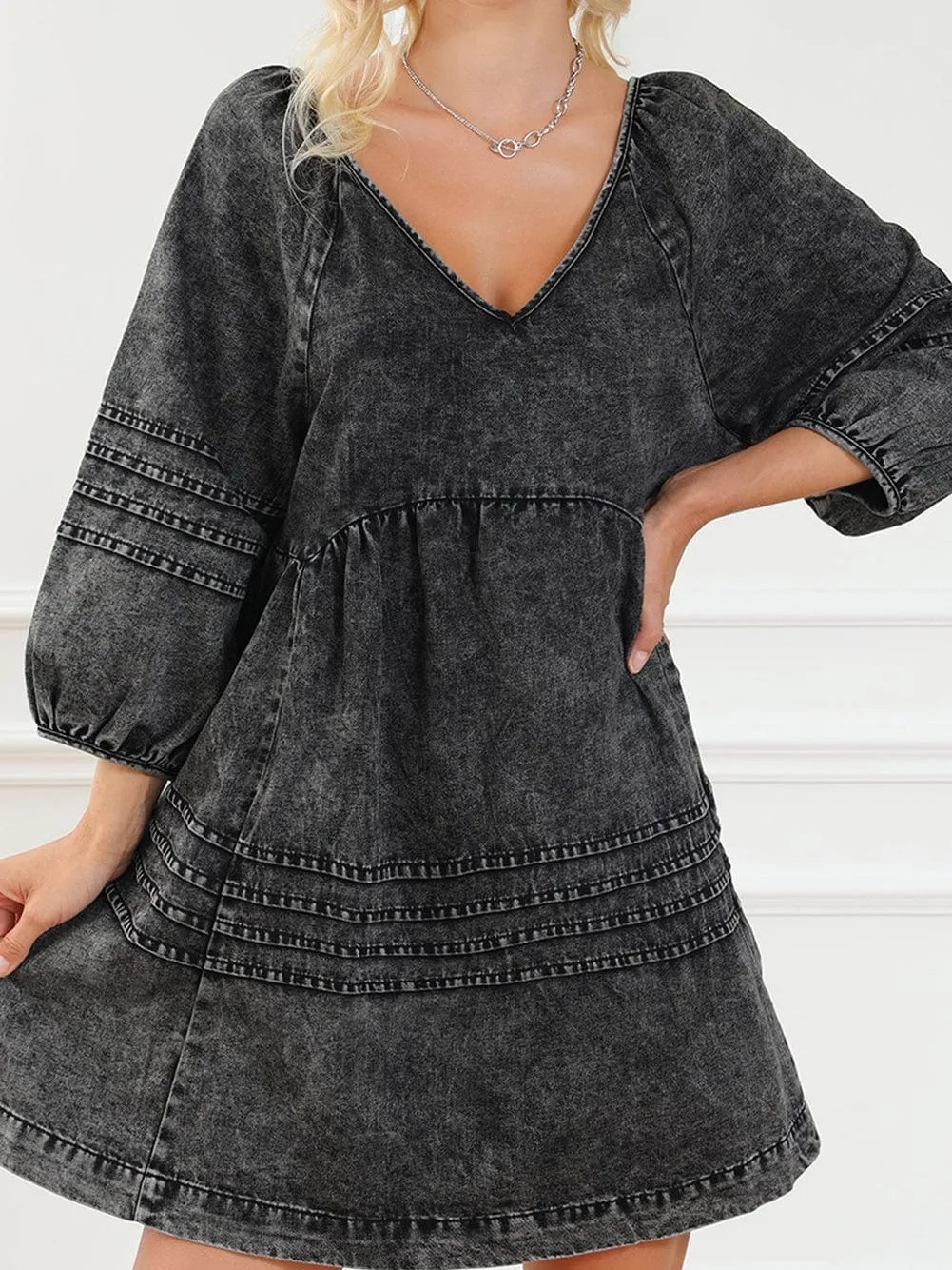 Black Puff Sleeve Dress