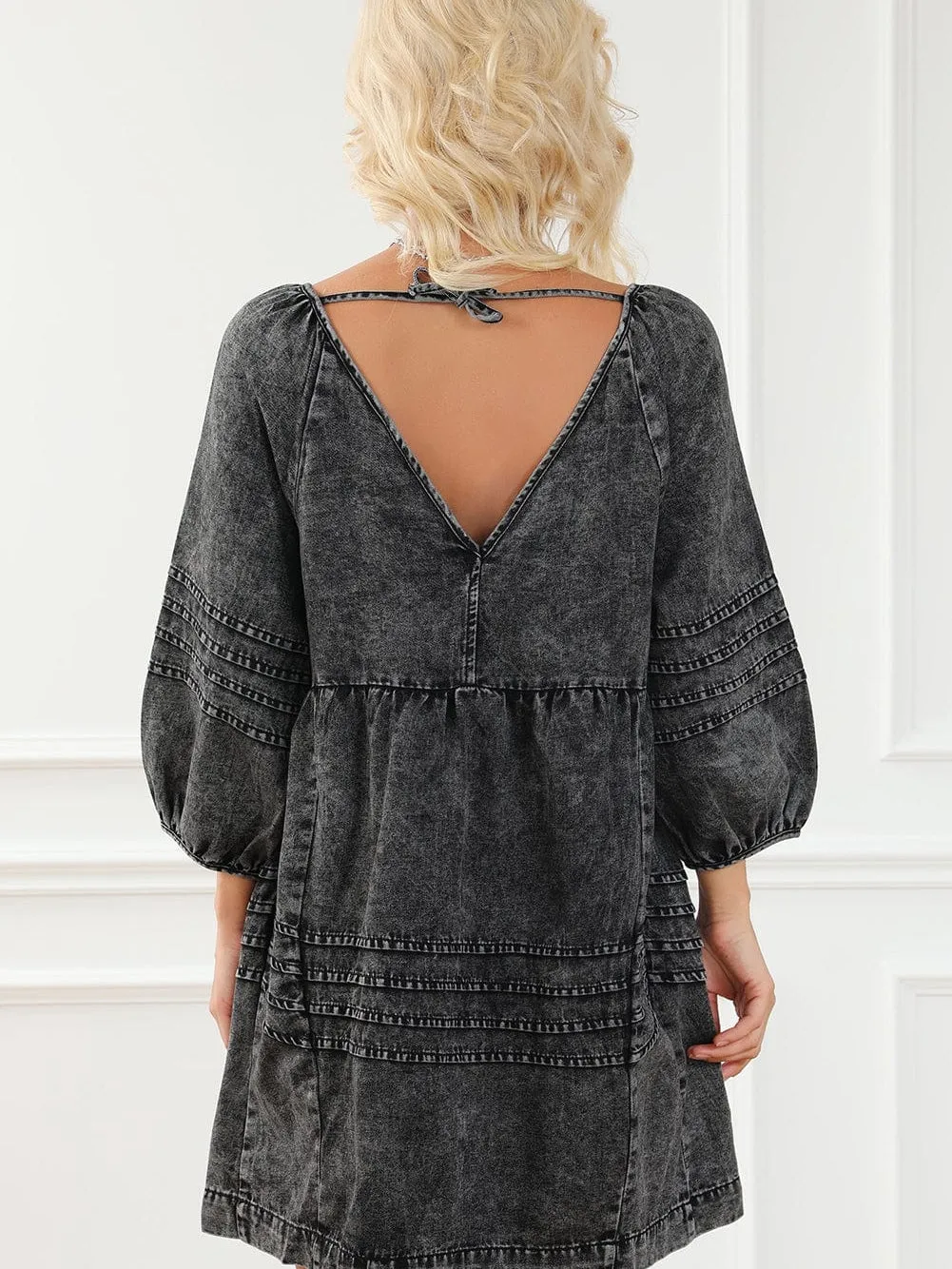 Black Puff Sleeve Dress