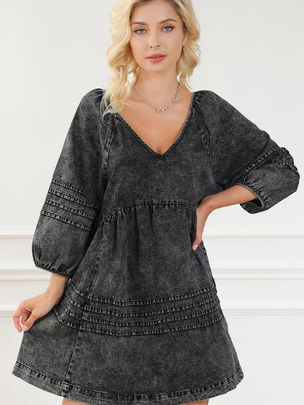 Black Puff Sleeve Dress