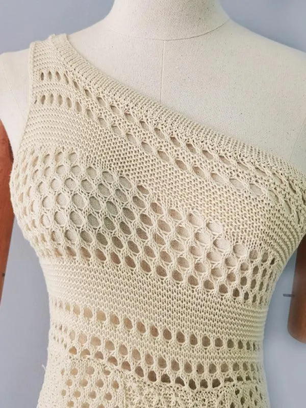 Boho Chic Sleeveless Summer Knit Dress - Ideal for Any Occasion