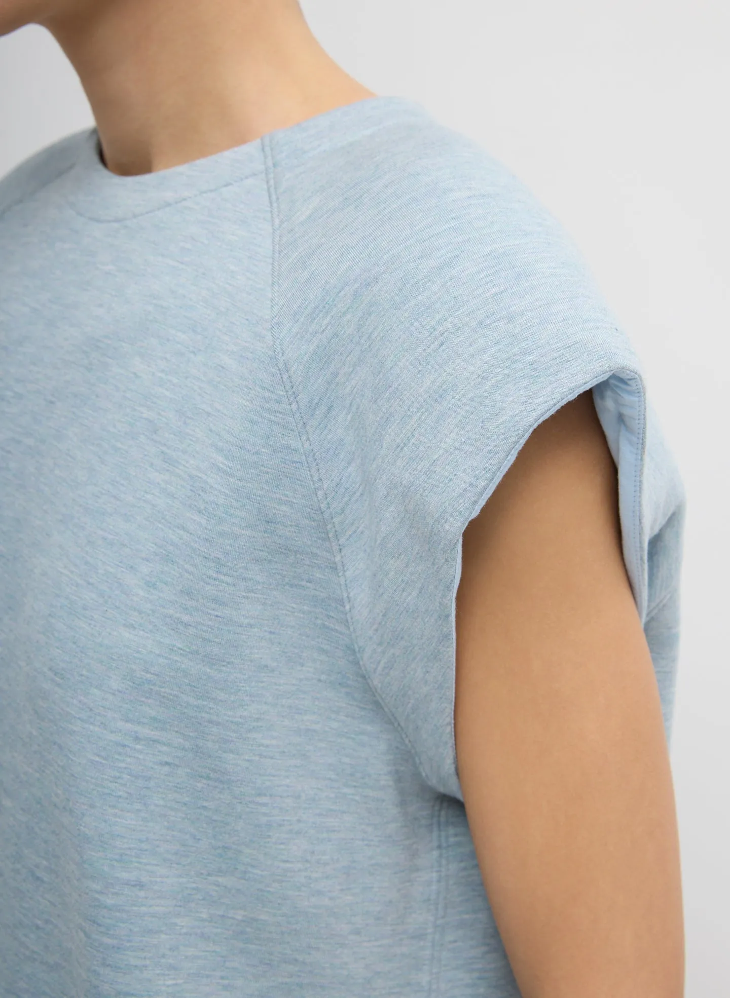 Bonded Viscose Sculpted Sleeveless Top