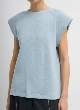 Bonded Viscose Sculpted Sleeveless Top