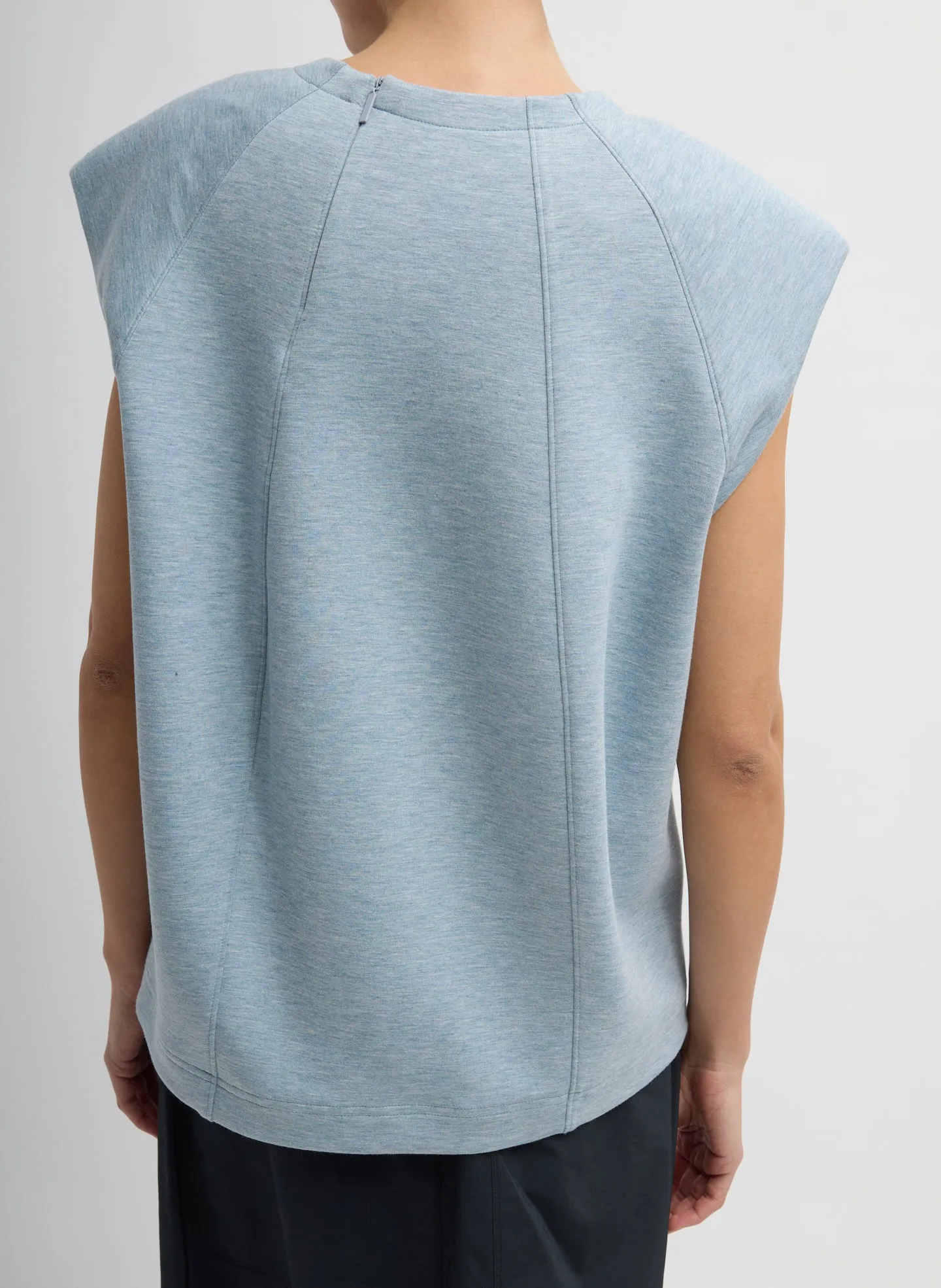 Bonded Viscose Sculpted Sleeveless Top