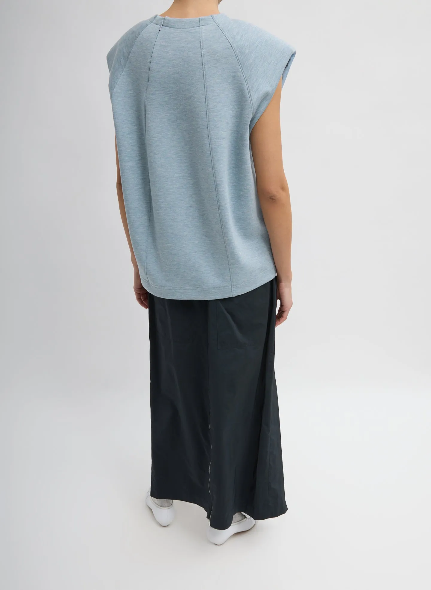 Bonded Viscose Sculpted Sleeveless Top