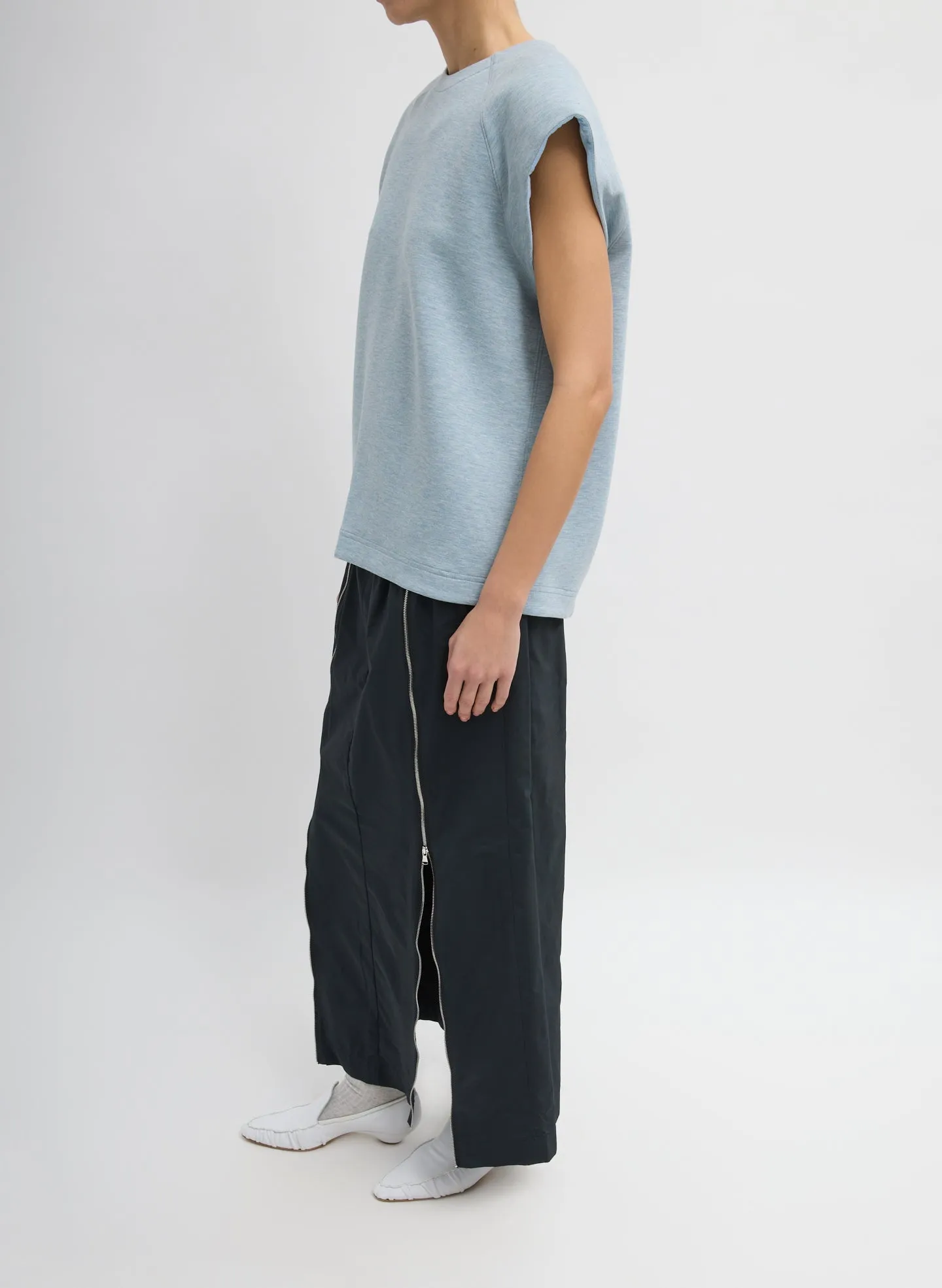 Bonded Viscose Sculpted Sleeveless Top