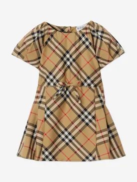 Burberry Baby Girls Archive Check Jada Dress in Beige