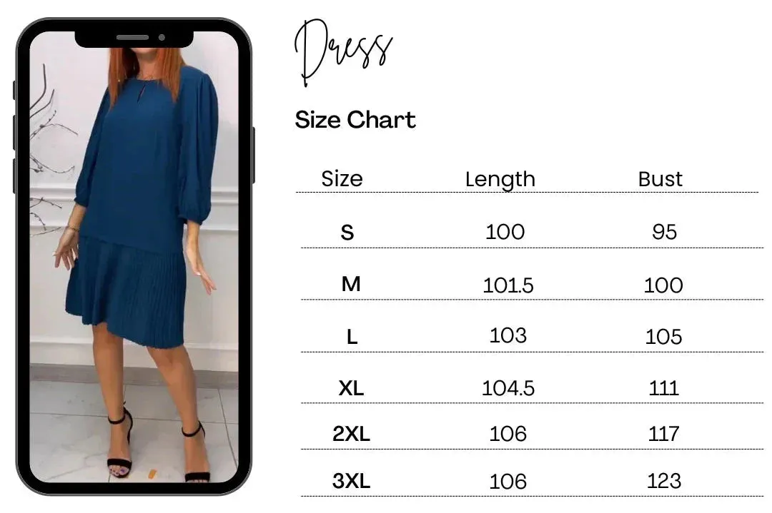 CELESTE - MONACO Minimalist Pleated Dress