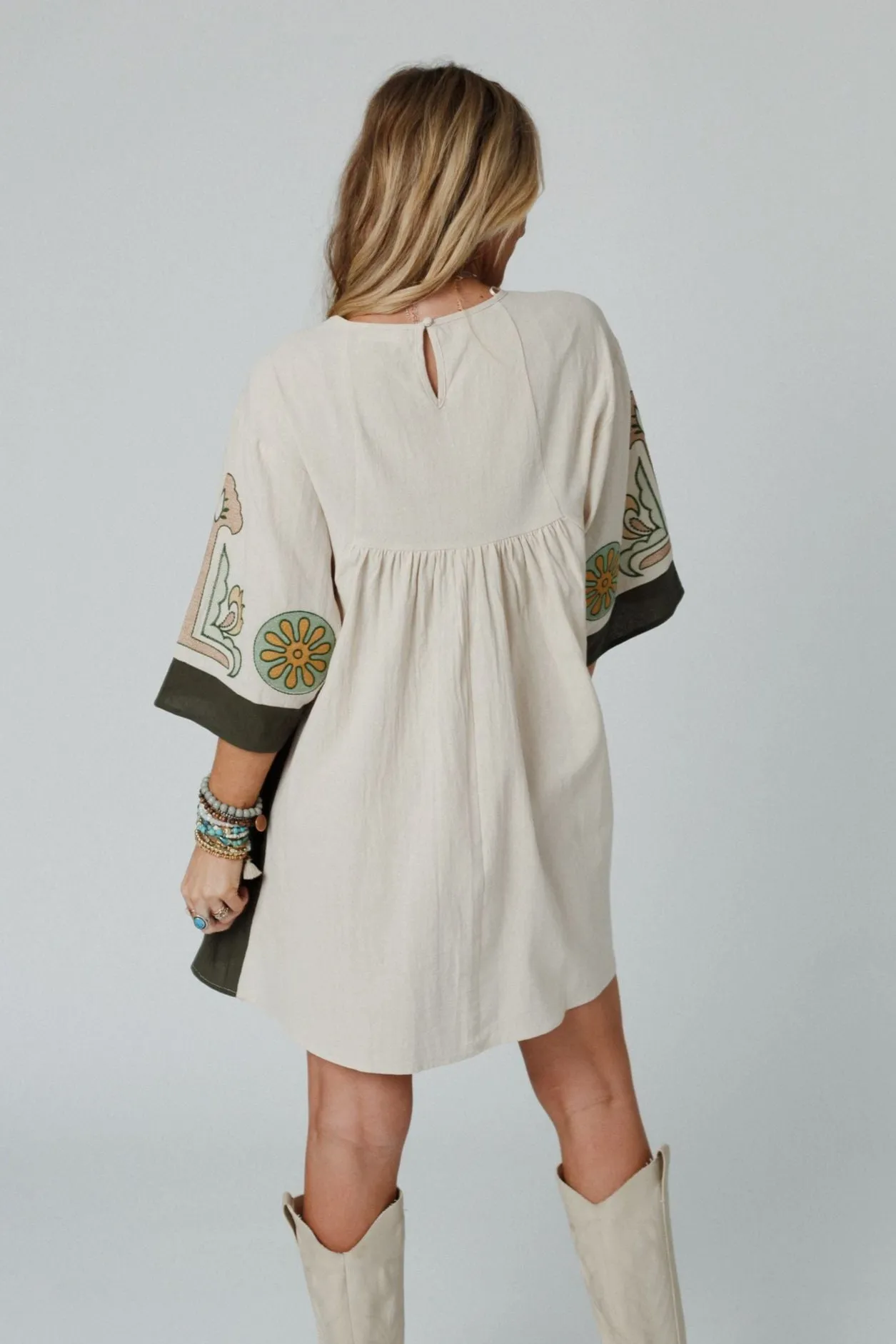Chateau Chic Babydoll Tunic Dress - Sage