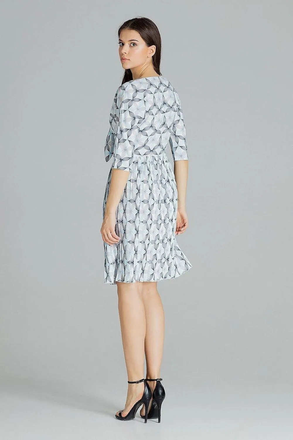 Chic Black Kimono Sleeve Midi Cocktail Dress by Lenitif
