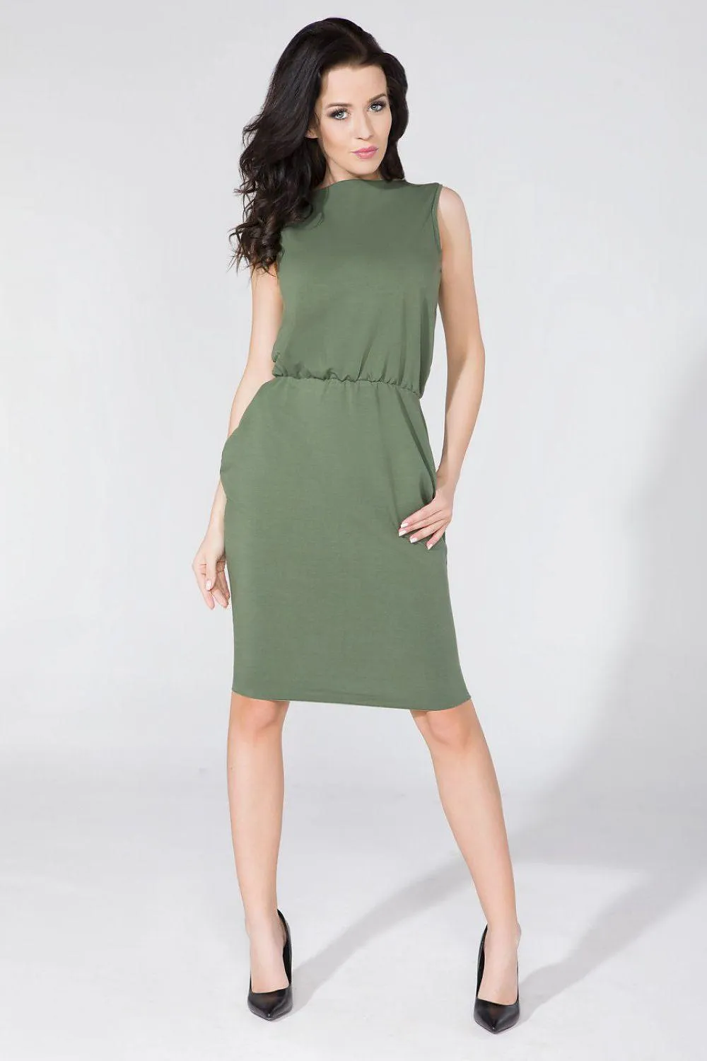 Chic Knit Daydress with Secret Pockets - Tessita Design 58992