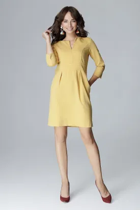 Chic V-Neck Midi Day Dress
