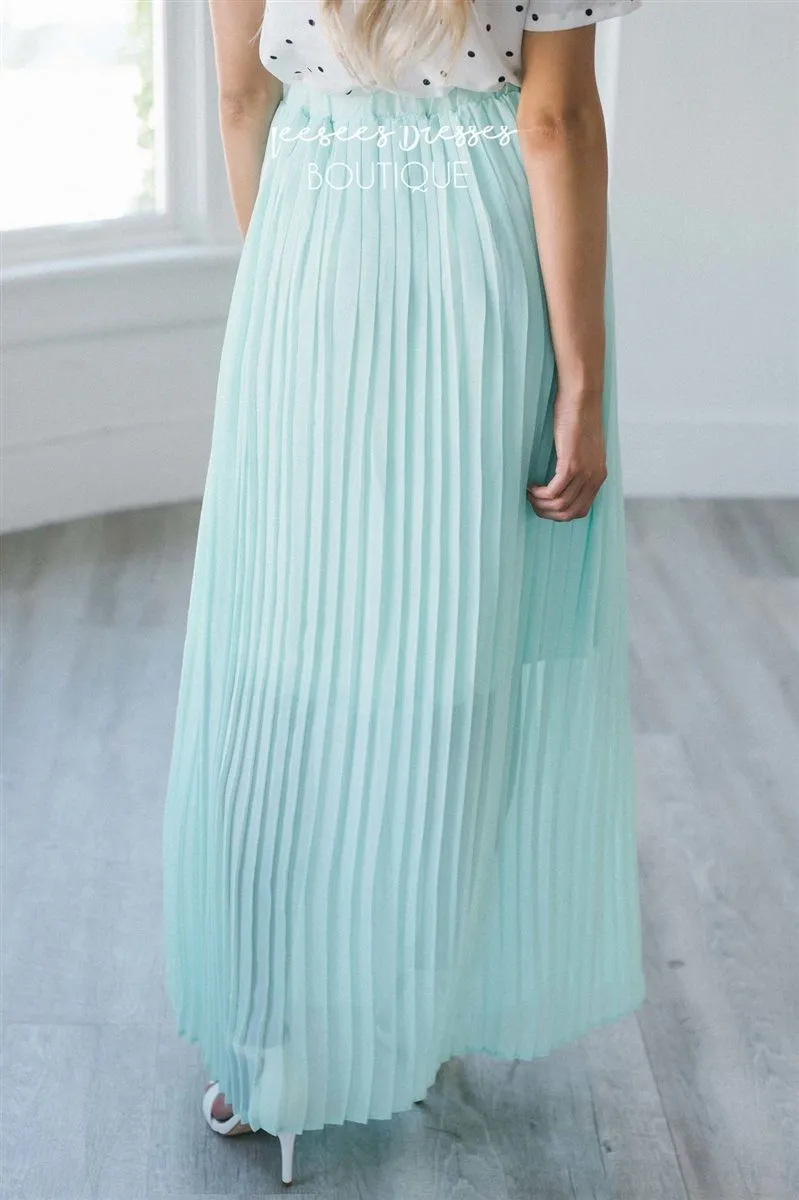 Chiffon Pleated Maxi Skirt