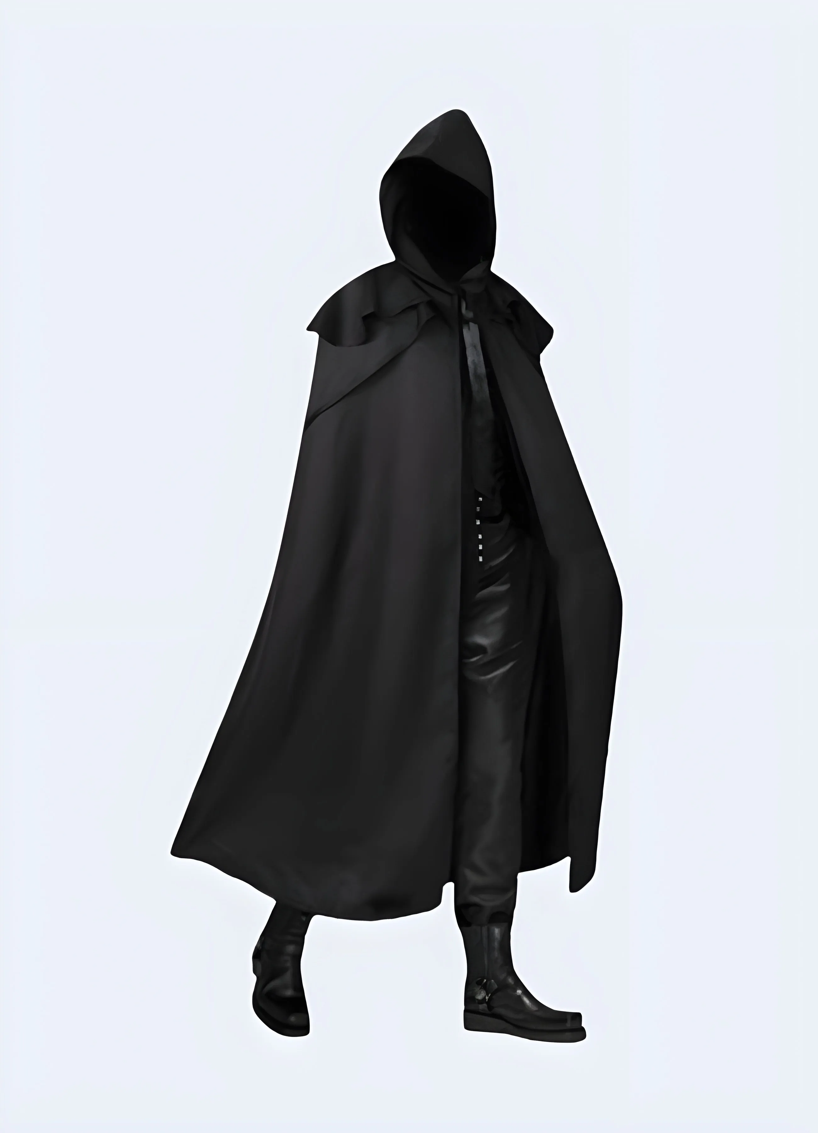 Dark Futuristic Hooded Cloak