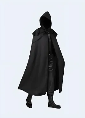 Dark Futuristic Hooded Cloak