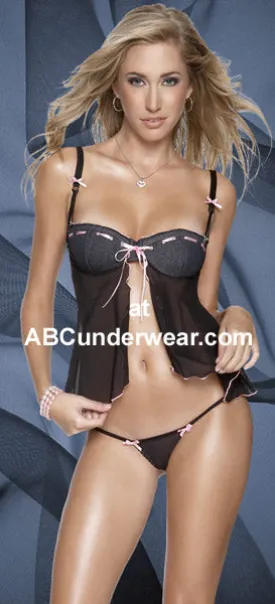 Denim Babydoll with G-string