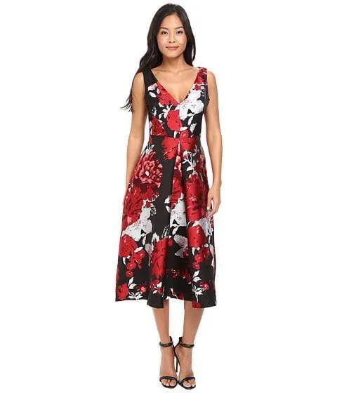 Devora Dress - Crimson Bloom
