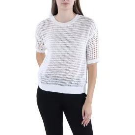 DKNY Womens Knit Round Neck Pullover Sweater