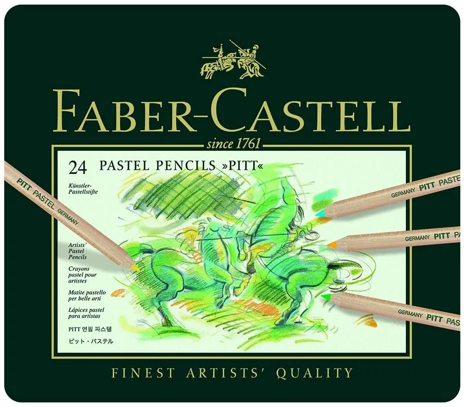 FABER-CASTELL PITT Pastel Pencils Tin of 24 colors