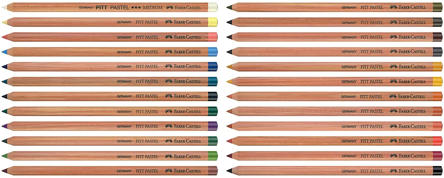 FABER-CASTELL PITT Pastel Pencils Tin of 24 colors