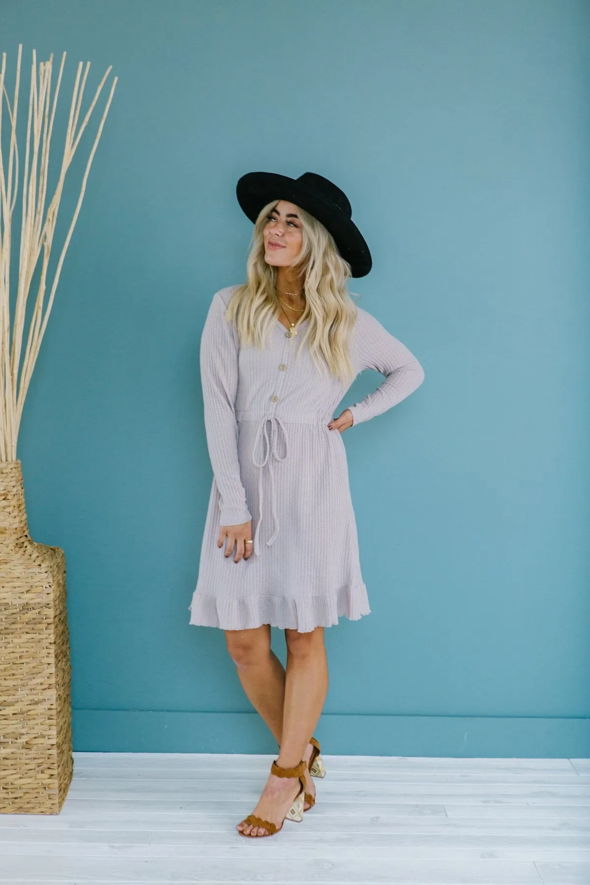 Fall Knit Button Dress