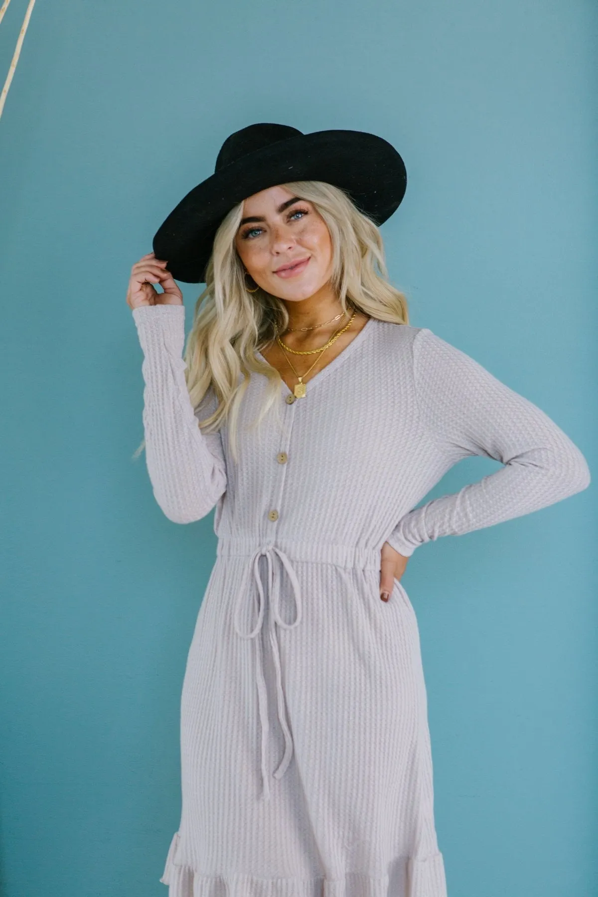 Fall Knit Button Dress