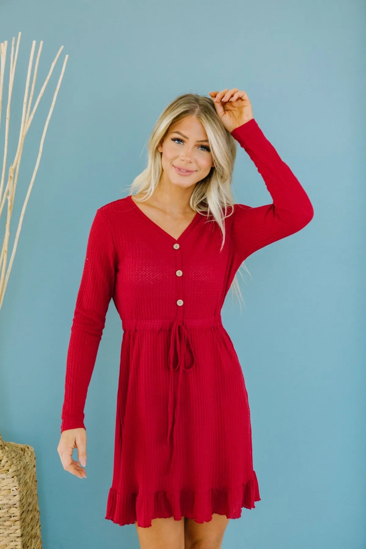 Fall Knit Button Dress