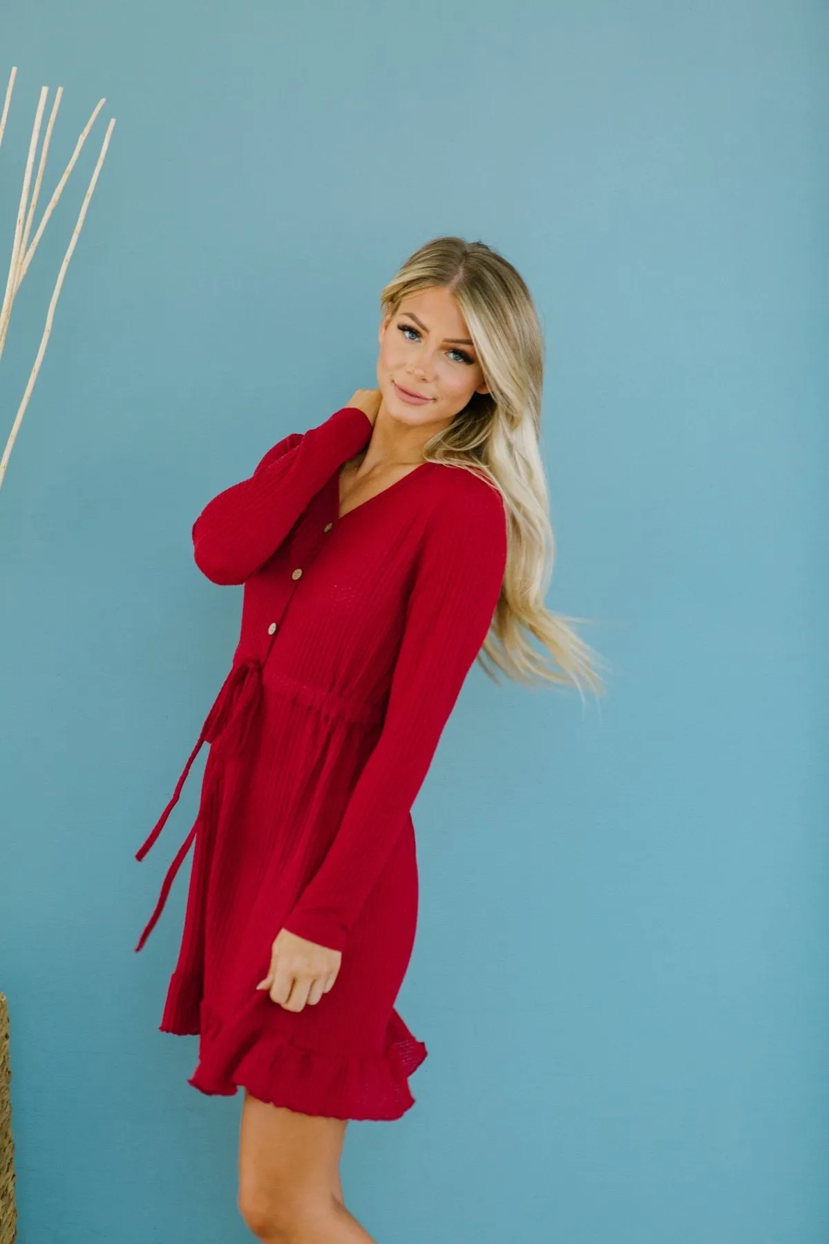 Fall Knit Button Dress