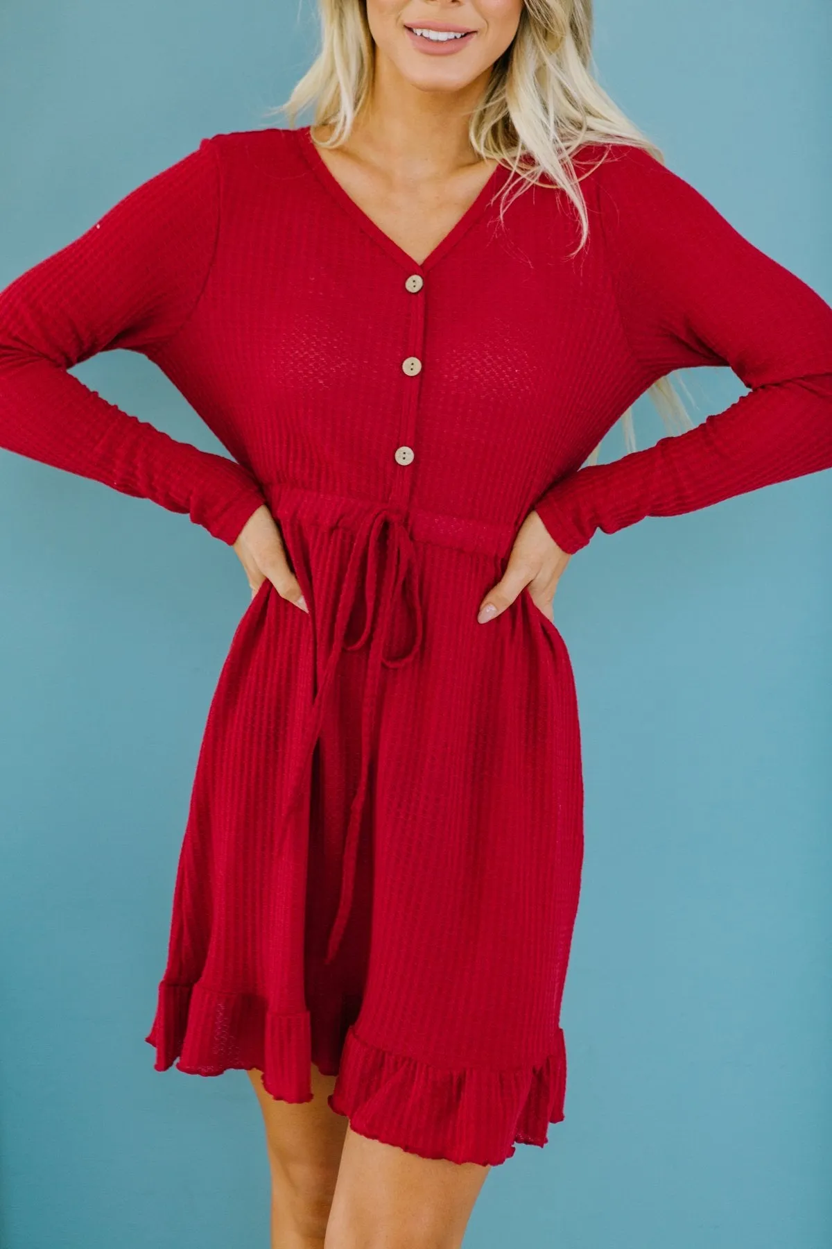 Fall Knit Button Dress