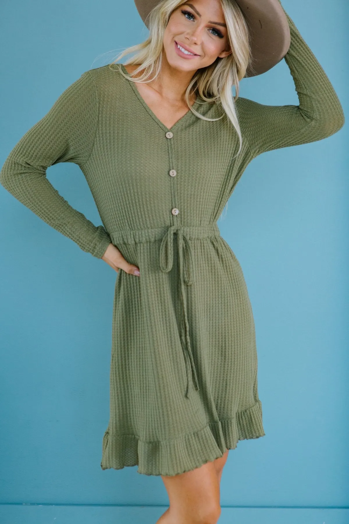 Fall Knit Button Dress